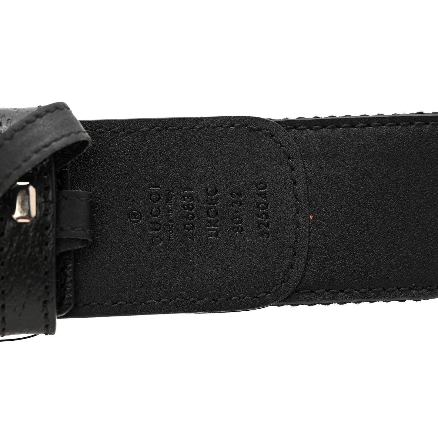 Monogram Macro GG Dollar Pigprint Double G 40mm Belt 80 32 Black