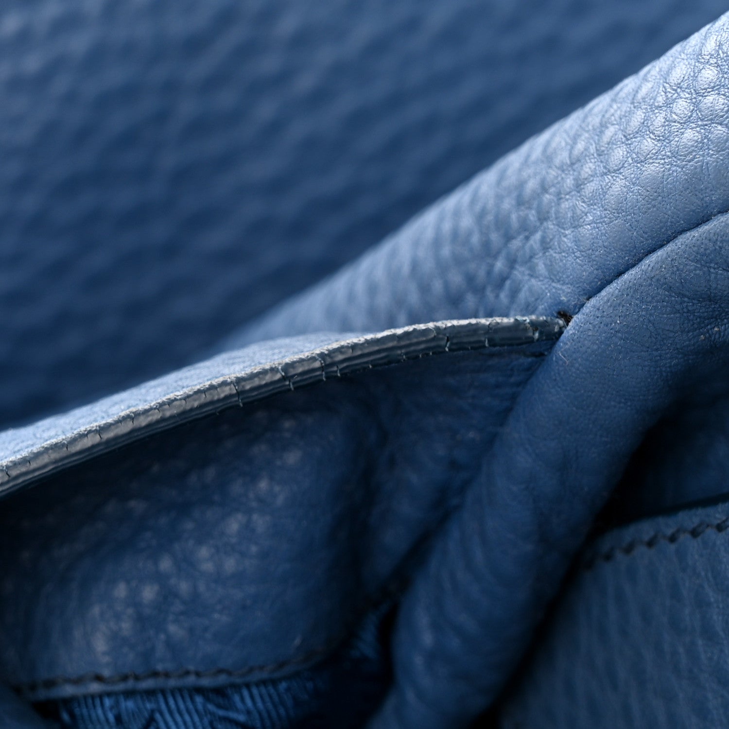 Prada Vitello Daino Double Pocket Hobo Cobalto 13 of 16