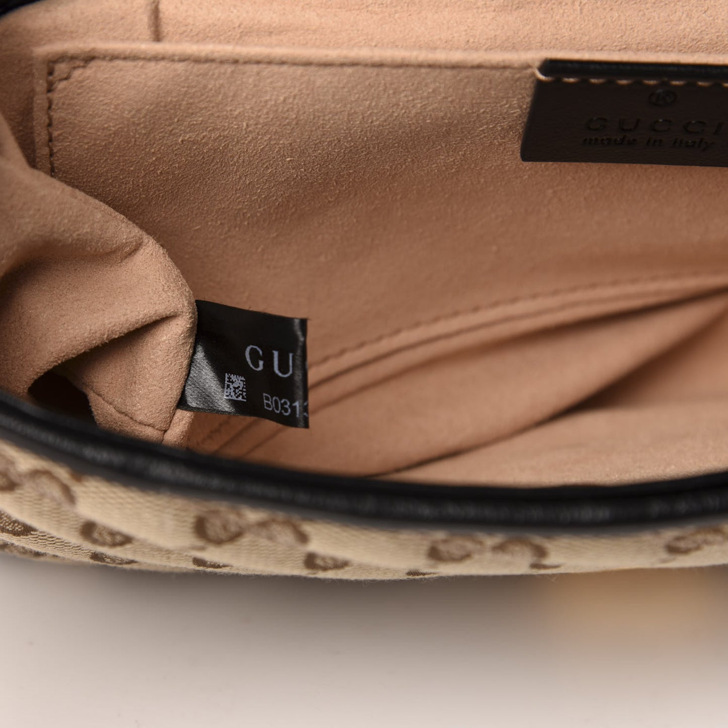 Monogram Matelasse Diagonal Mini GG Marmont Shoulder Bag Beige Black