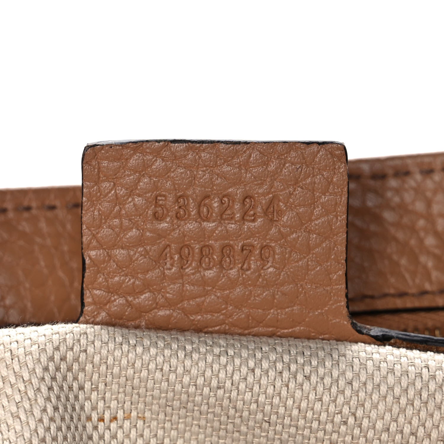 Gucci Pebbled Calfskin Medium Soho Flap Crossbody Camelia 7 of 12