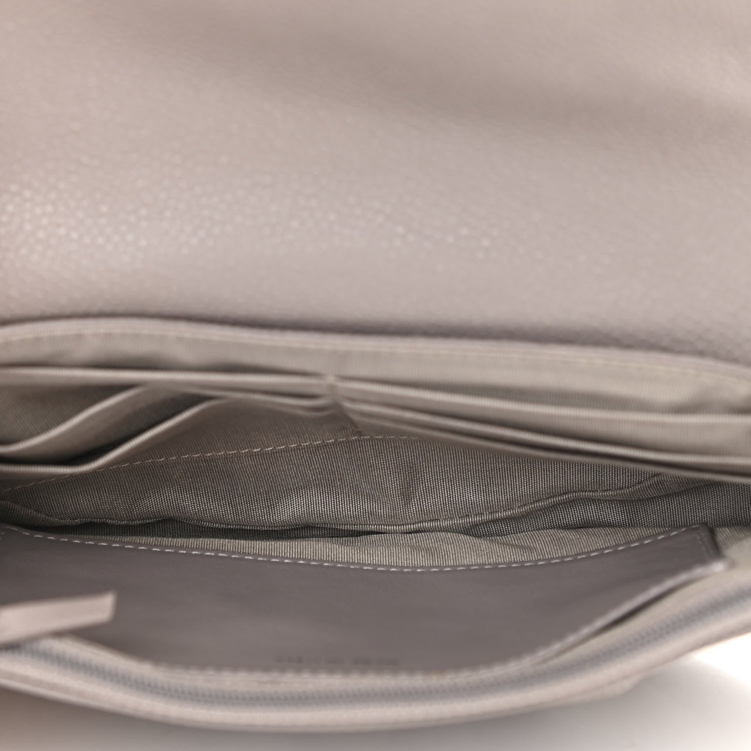 Chanel Caviar Half Moon Wallet On Chain WOC Light Grey 5 of 11