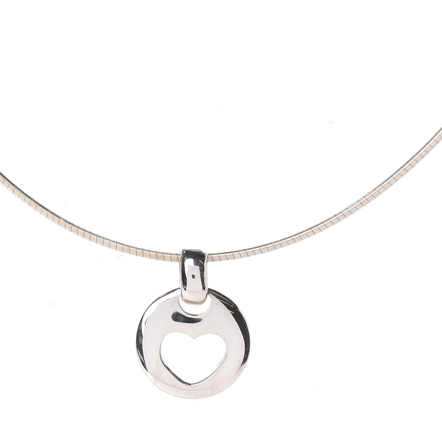 Sterling Silver Heart Wire Pendant Necklace