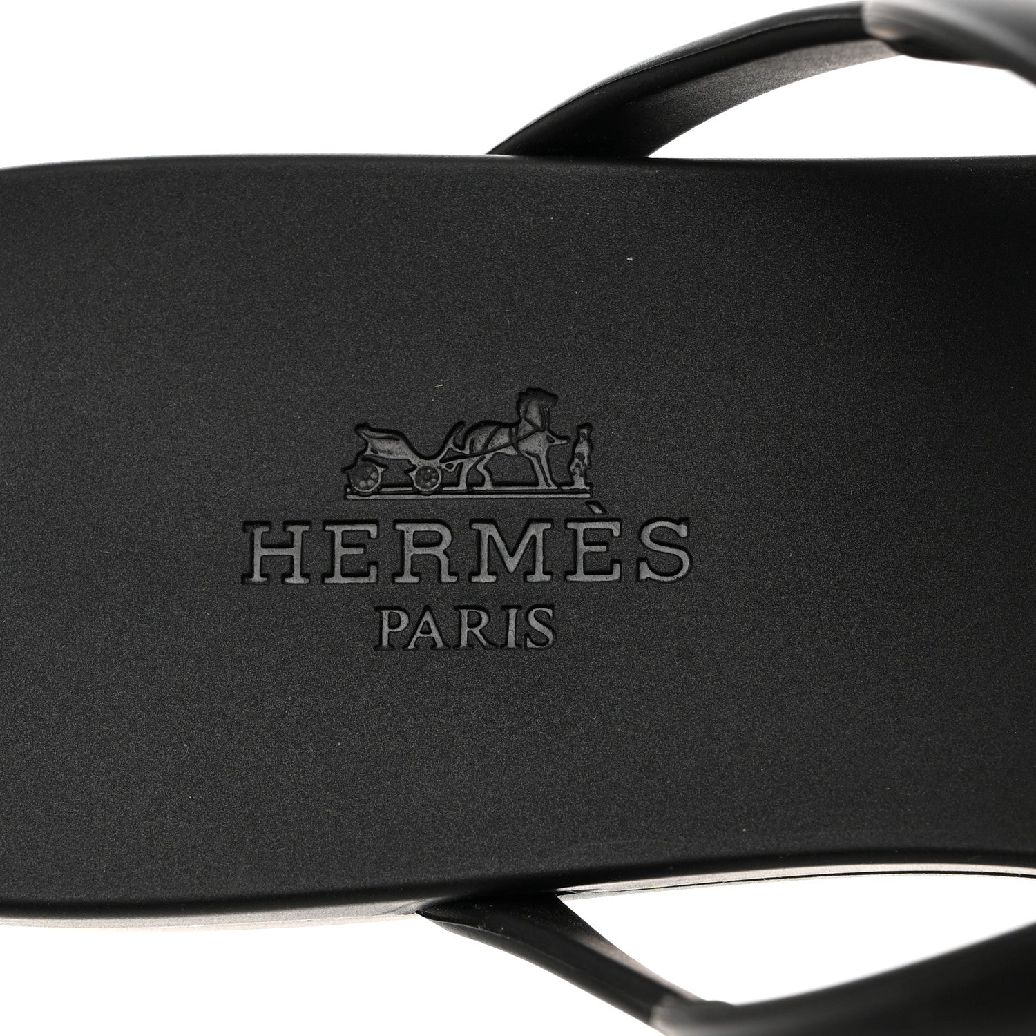 Hermes Rubber Womens Egerie Sandals 36 Black 6 of 9