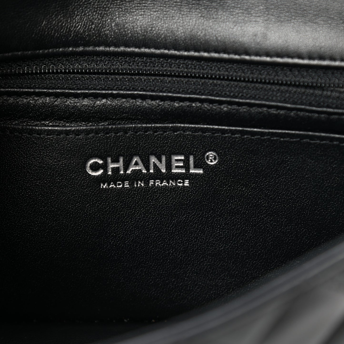 Lambskin Quilted Mini Rectangular Flap So Black