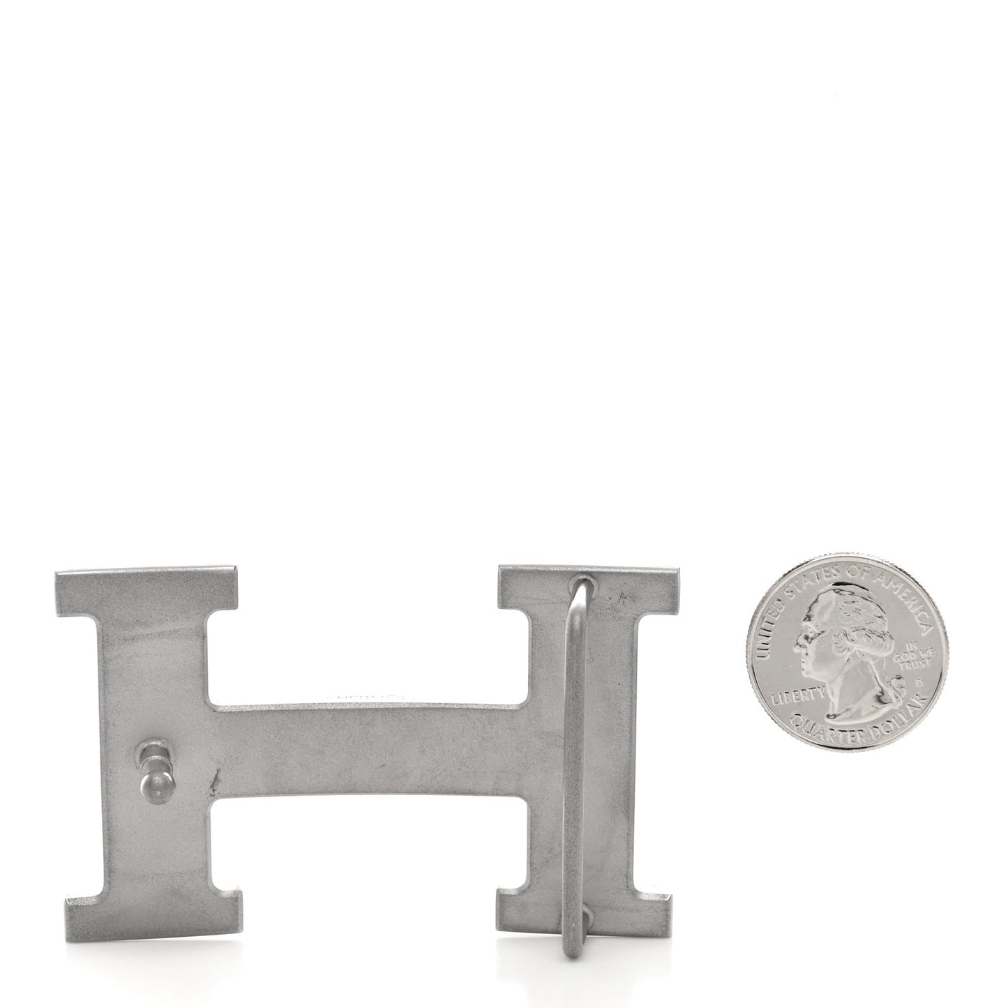 Brushed Palladium 32mm H Belt Buckle