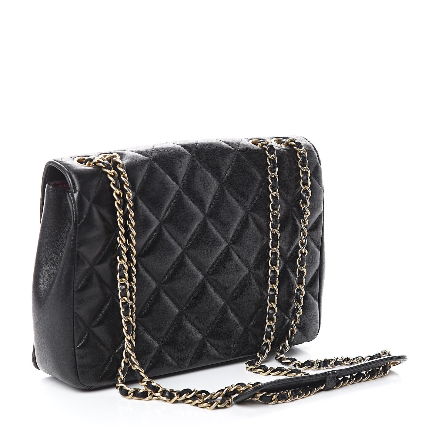Lambskin Quilted Small Diamond CC Flap Black