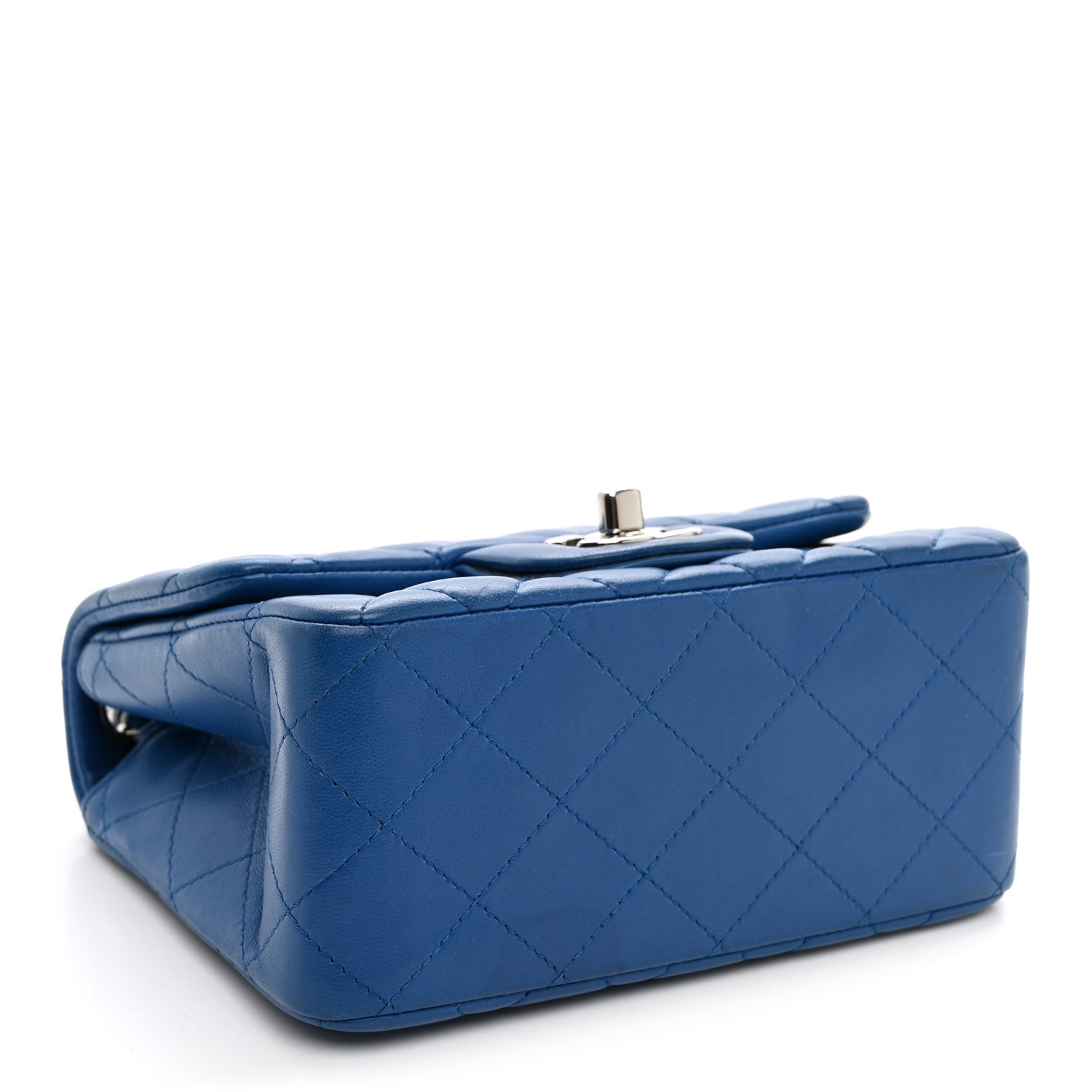 Chanel Lambskin Quilted Mini Square Flap Blue 4 of 10