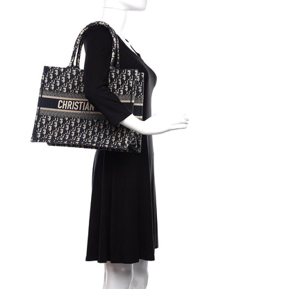 Christian Dior Oblique Medium Book Tote Blue Multicolor 2 of 9
