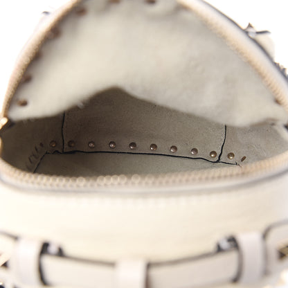 Valentino Garavani Pebbled Calfskin Mini Rockstud Backpack Ivory 5 of 9