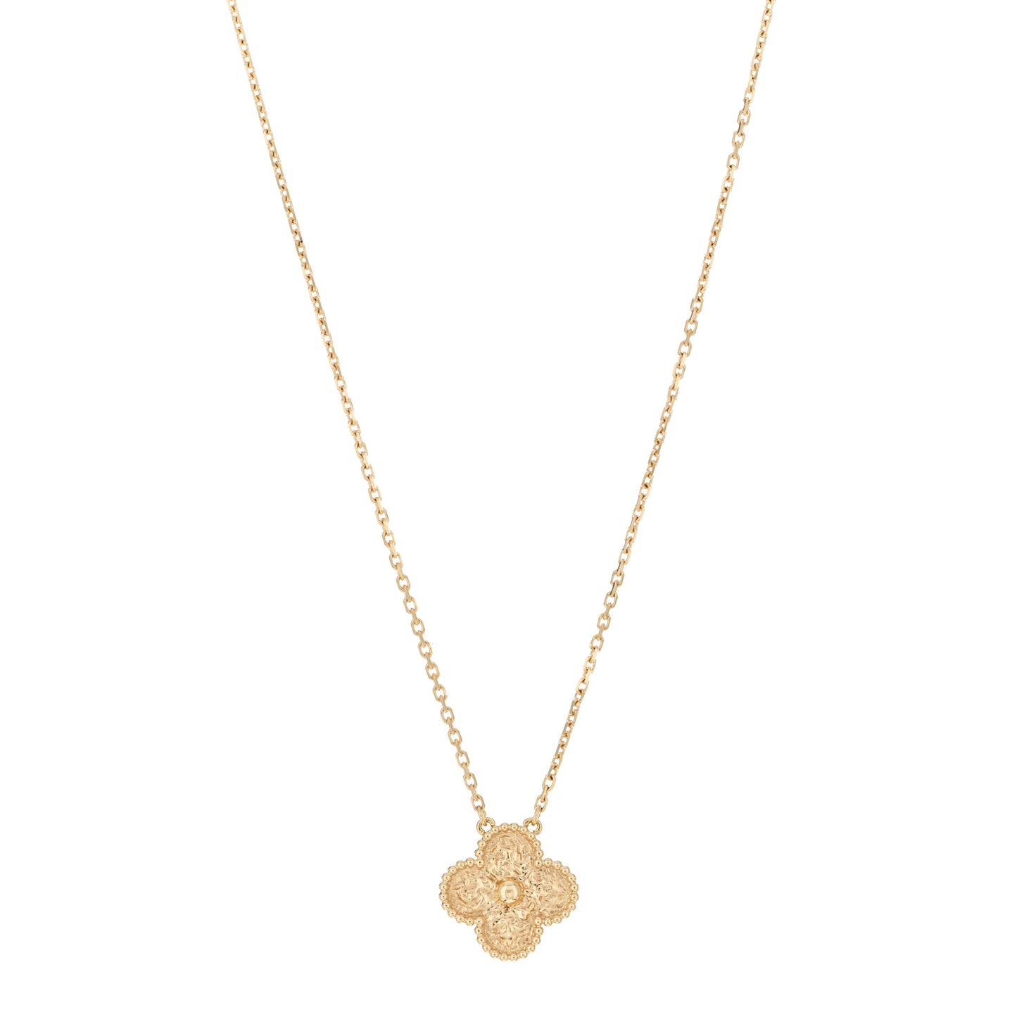18K Yellow Gold Vintage Alhambra Pendant Necklace