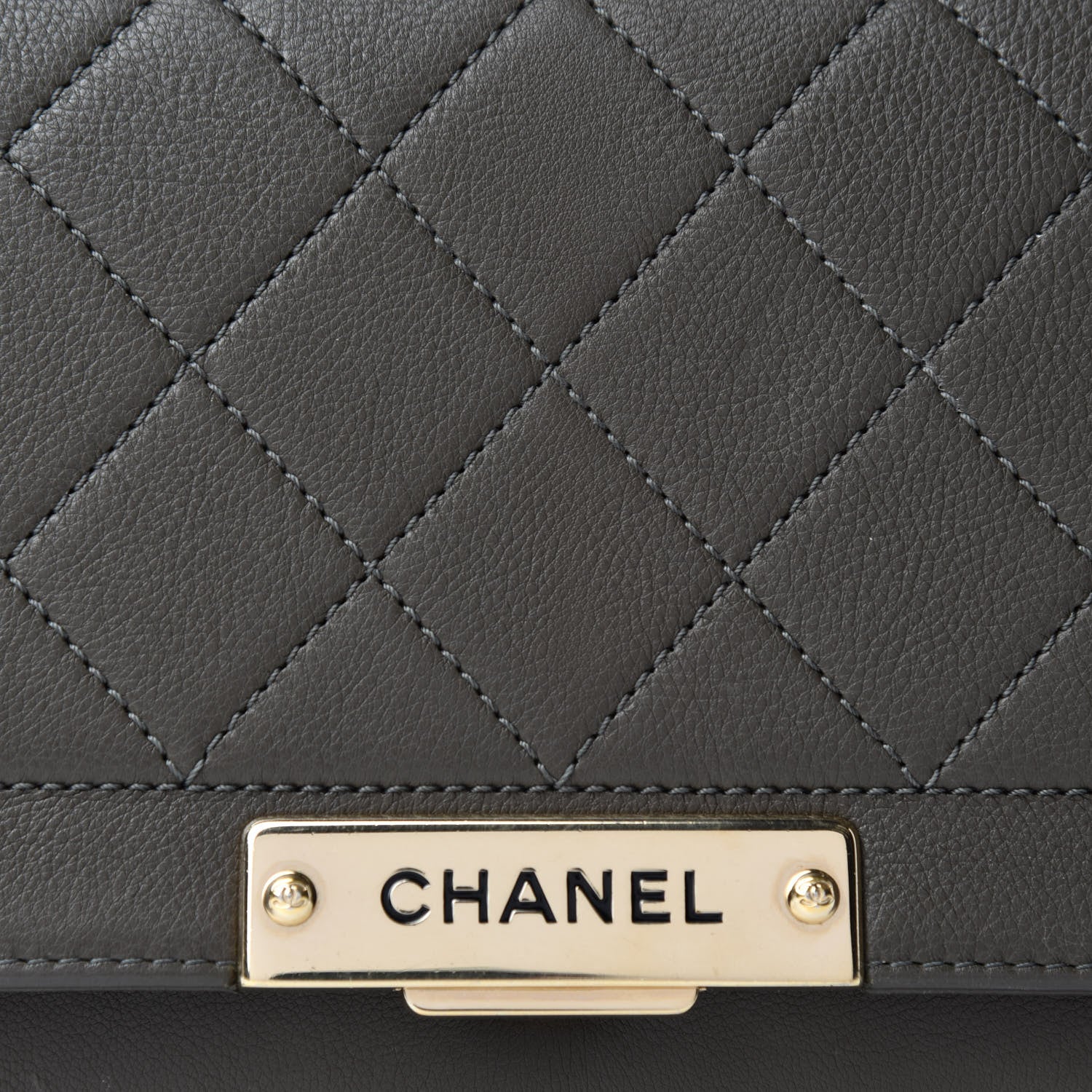 Chanel Grained Calfskin Quilted Medium Label Click Flap Bag Green 11 of 11