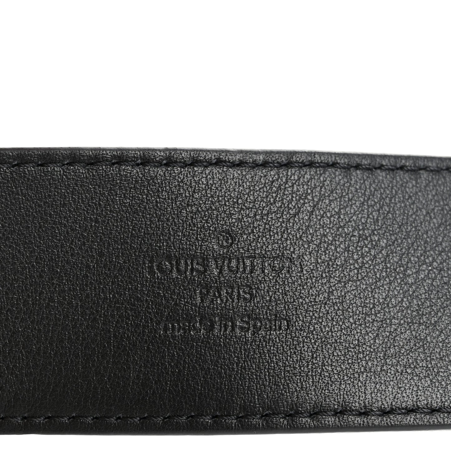 Taurillon Calfskin Prism LV Initiales Belt 95 38 Black