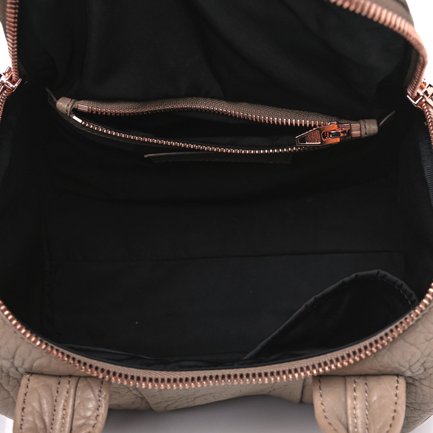 Alexander Wang Pebbled Lambskin Rockie Latte Rose Gold Hardware 4 of 7