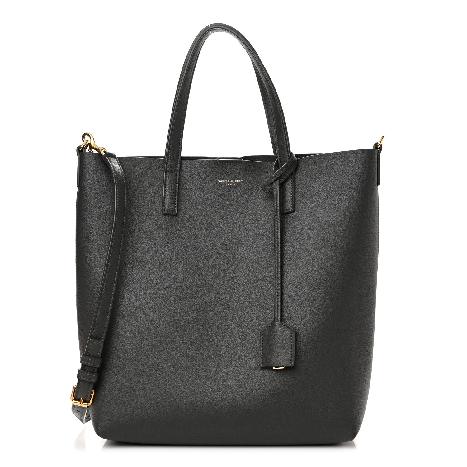 Saint Laurent Calfskin Toy Shopping Tote Earth Grey 1 of 10