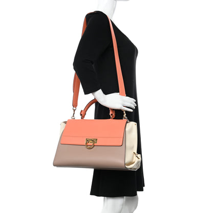 Salvatore Ferragamo Calfskin Large Sofia Shoulder Bag Multicolor 2 of 15