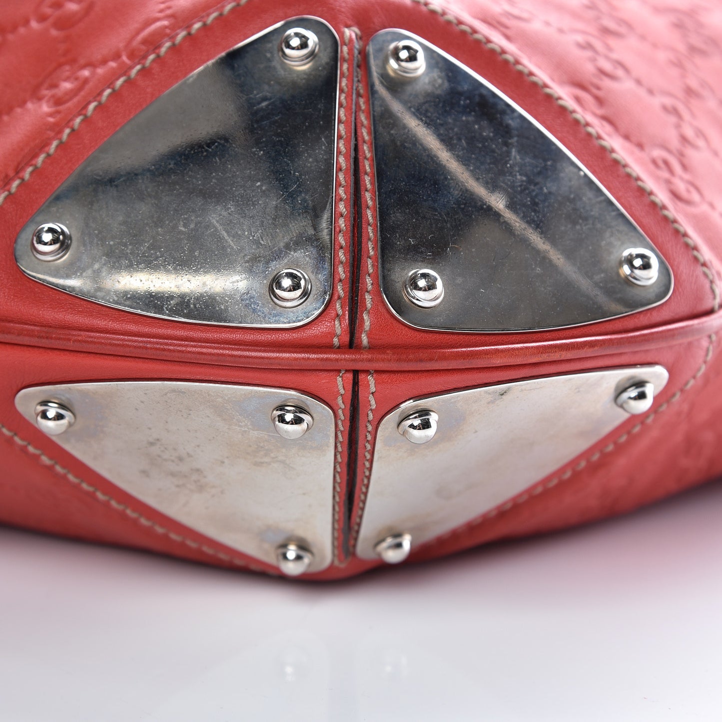 Guccissima Large Indy Top Handle Hobo Red