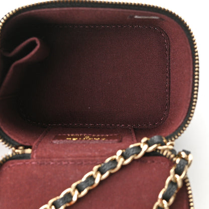 Chanel Caviar Quilted Mini Vanity Case With Chain Black 5 of 12