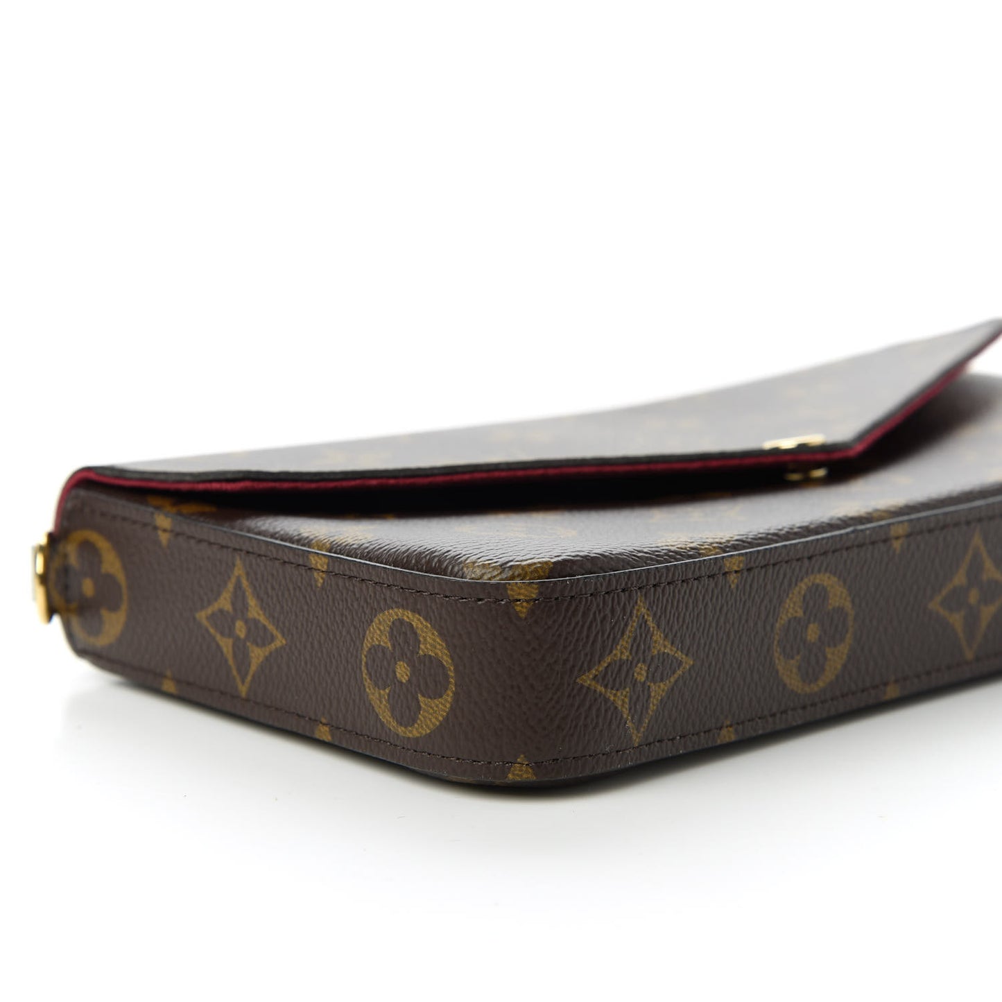 Monogram Pochette Felicie Chain Wallet Fuchsia