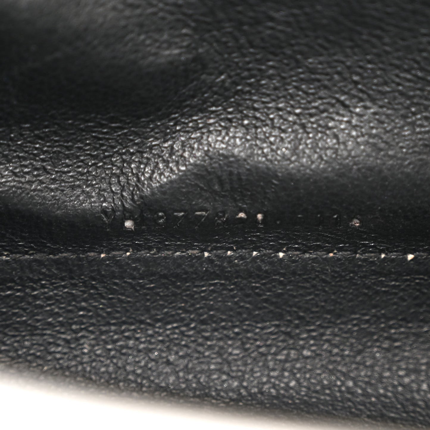 Metallic Lambskin Matelasse Chevron Monogram Chain Wallet Argento