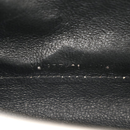 Saint Laurent Metallic Lambskin Matelasse Chevron Monogram Chain Wallet Argento 9 of 16