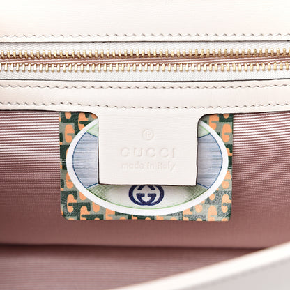 Gucci Vitello Palmellato Lux Crystal Medium Rajah Shoulder Bag Mystic White Multicolor 6 of 13