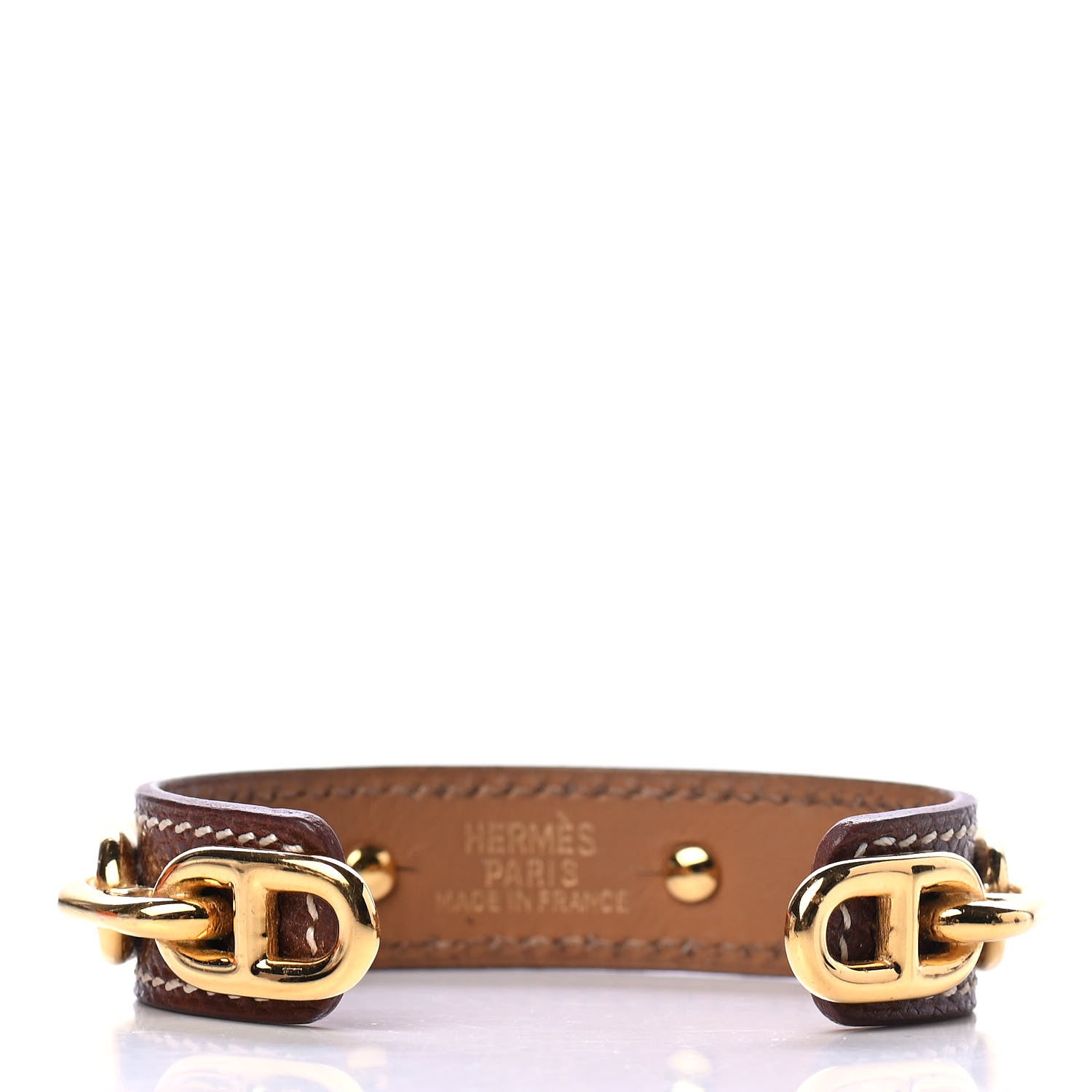 Hermes Courchevel Chaine D'Ancre Bracelet M Cognac 2 of 3