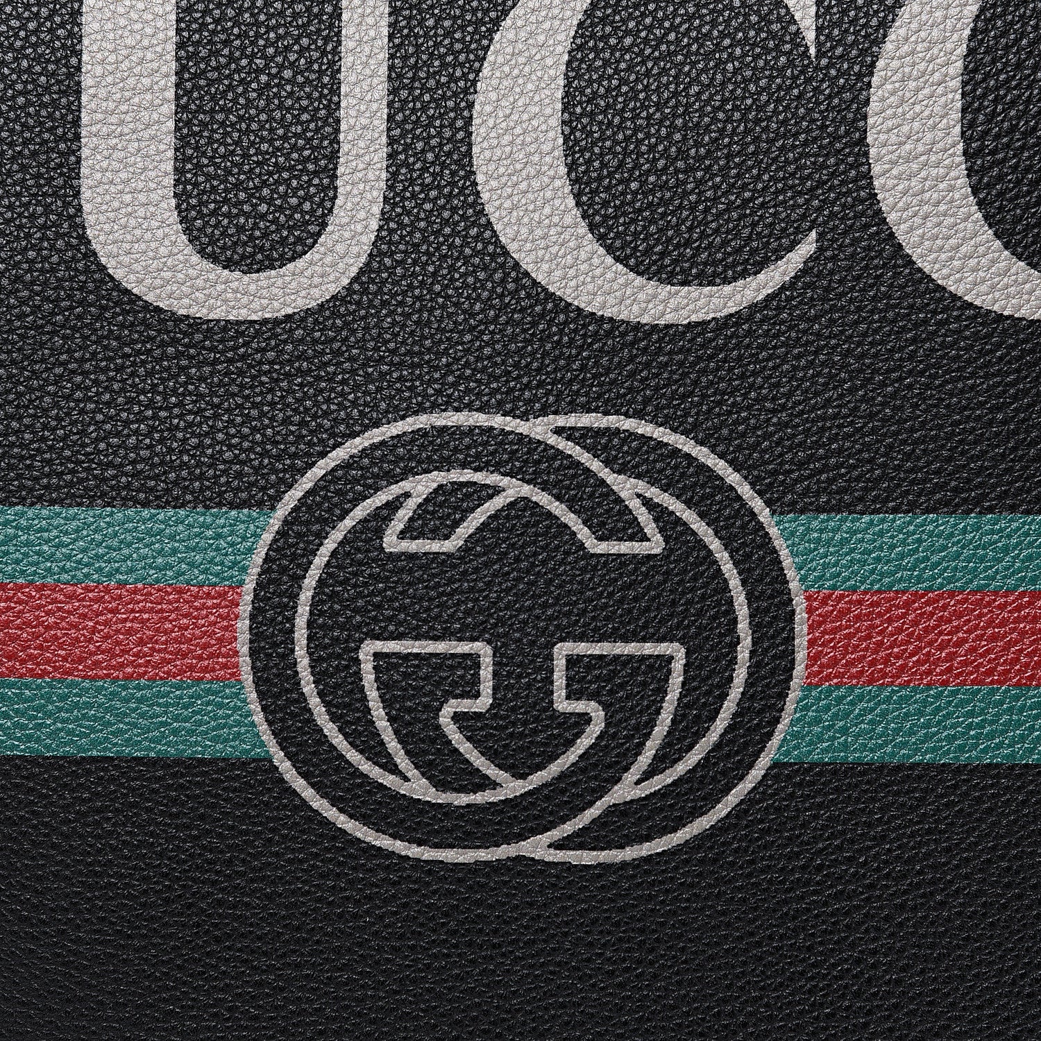 Gucci Calfskin Logo Drawstring Backpack Black 10 of 10