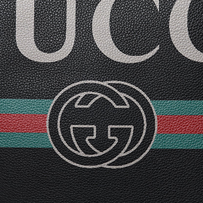 Gucci Calfskin Logo Drawstring Backpack Black 10 of 10