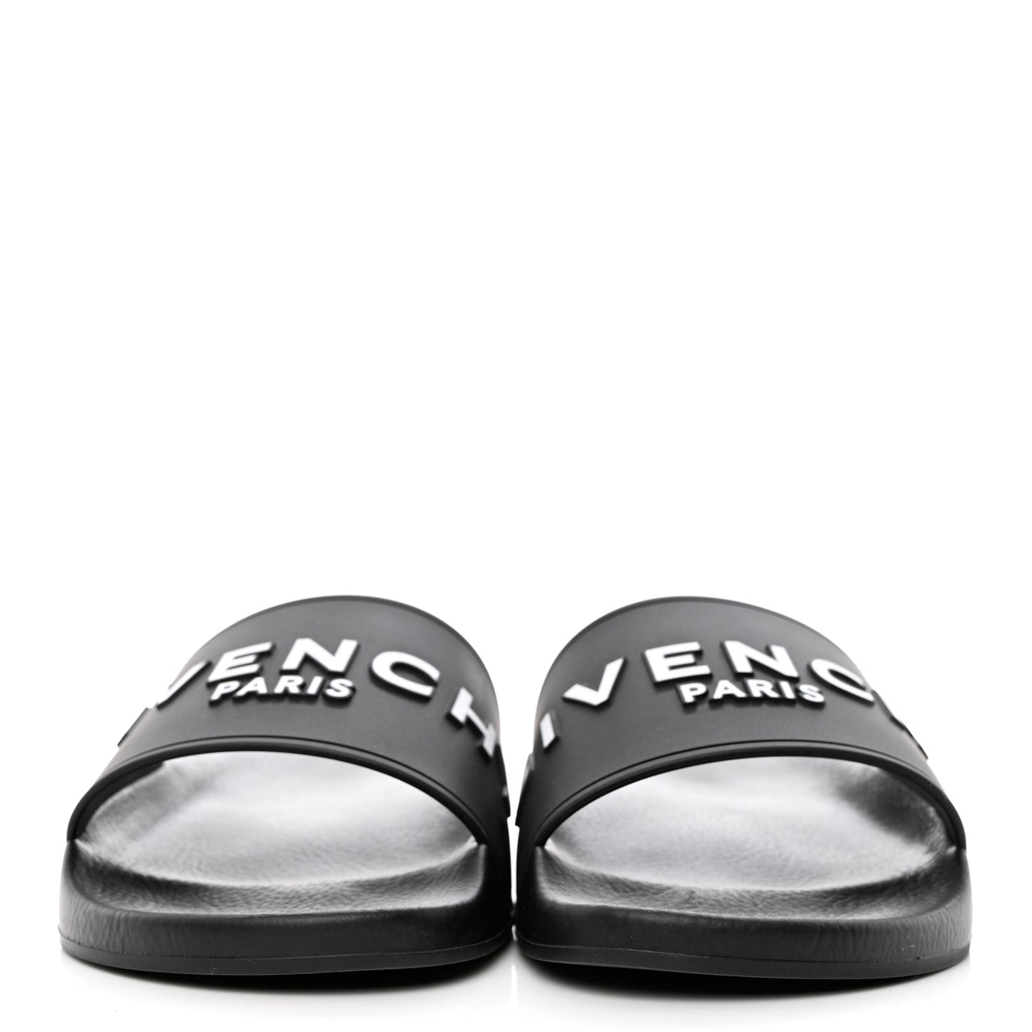Rubber Logo Pool Slide Sandals 39 Black