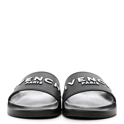Givenchy Rubber Logo Pool Slide Sandals 39 Black 2 of 11