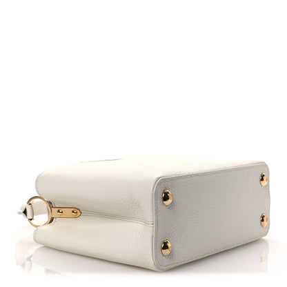Louis Vuitton Taurillon Capucines BB Snow 3 of 9