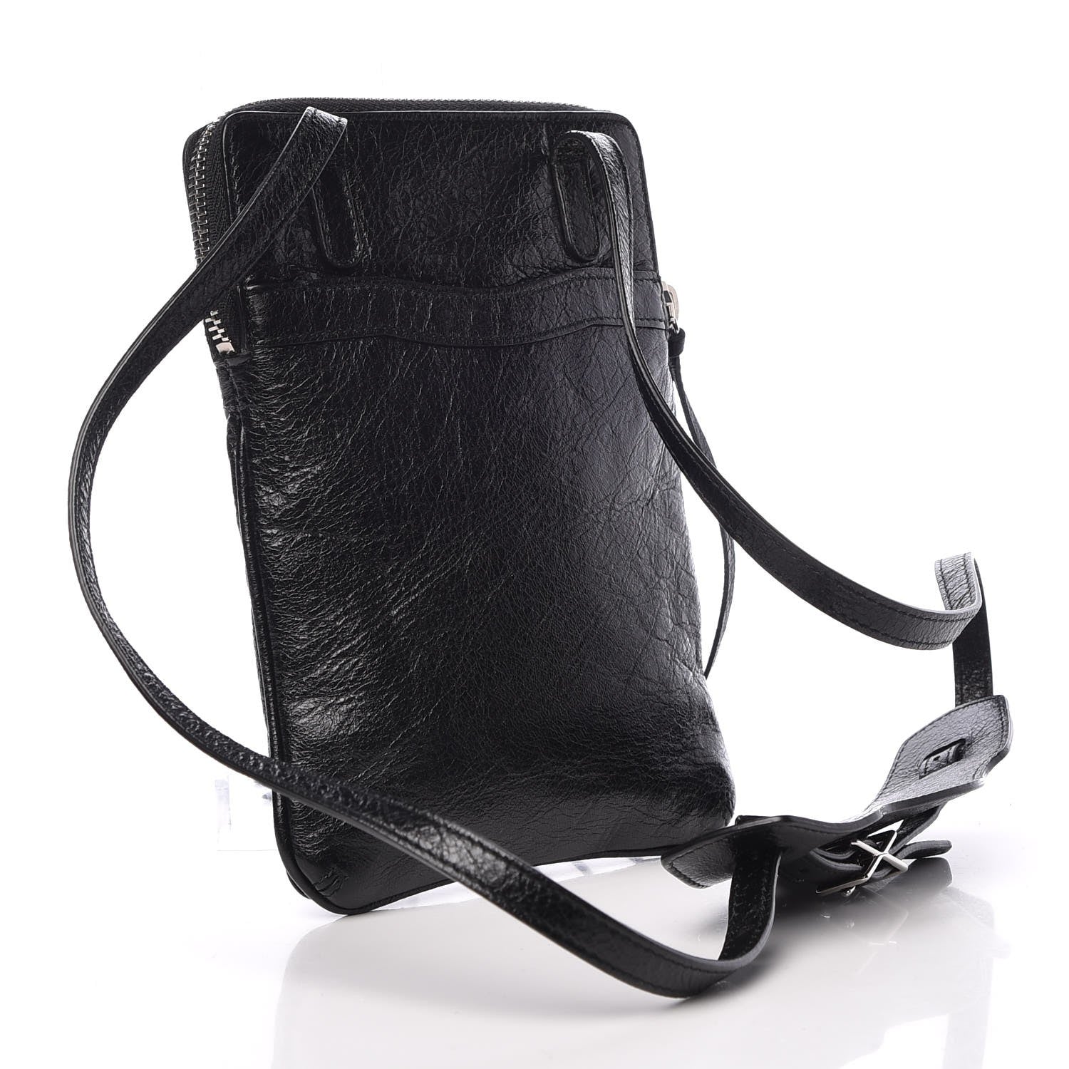 Balenciaga Agneau Classic Hardware Phone Holder Bag Black 4 of 7