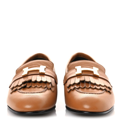 Hermes Goatskin Womens Royal Loafers 36 Naturel 3 of 13