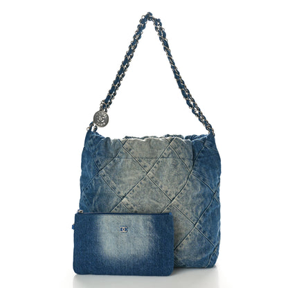 Chanel Denim Quilted Small Chanel 22 Blue 2 of 11