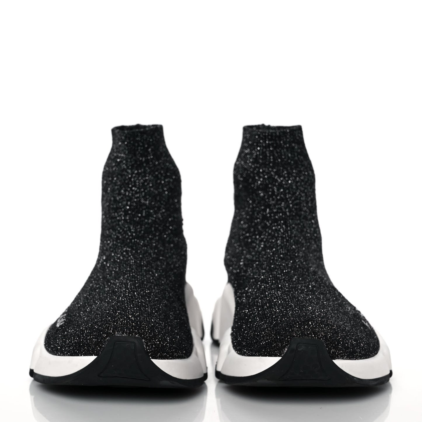 Knit Metal Womens Speed Sneakers 35 Black Gold