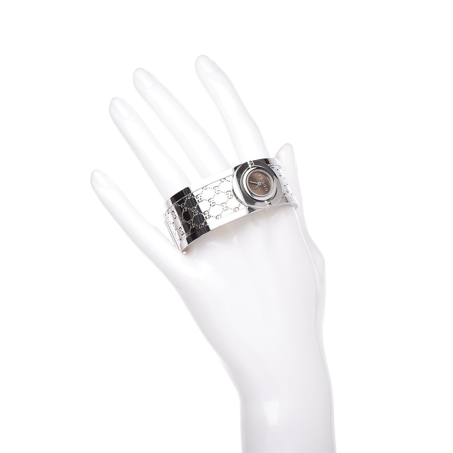 Gucci Stainless Steel 23mm Twirl Quartz Watch Brown 2 of 8