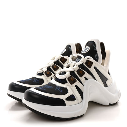 Louis Vuitton Monogram LV Archlight Sneakers 36 White Navy Blue 4 of 8