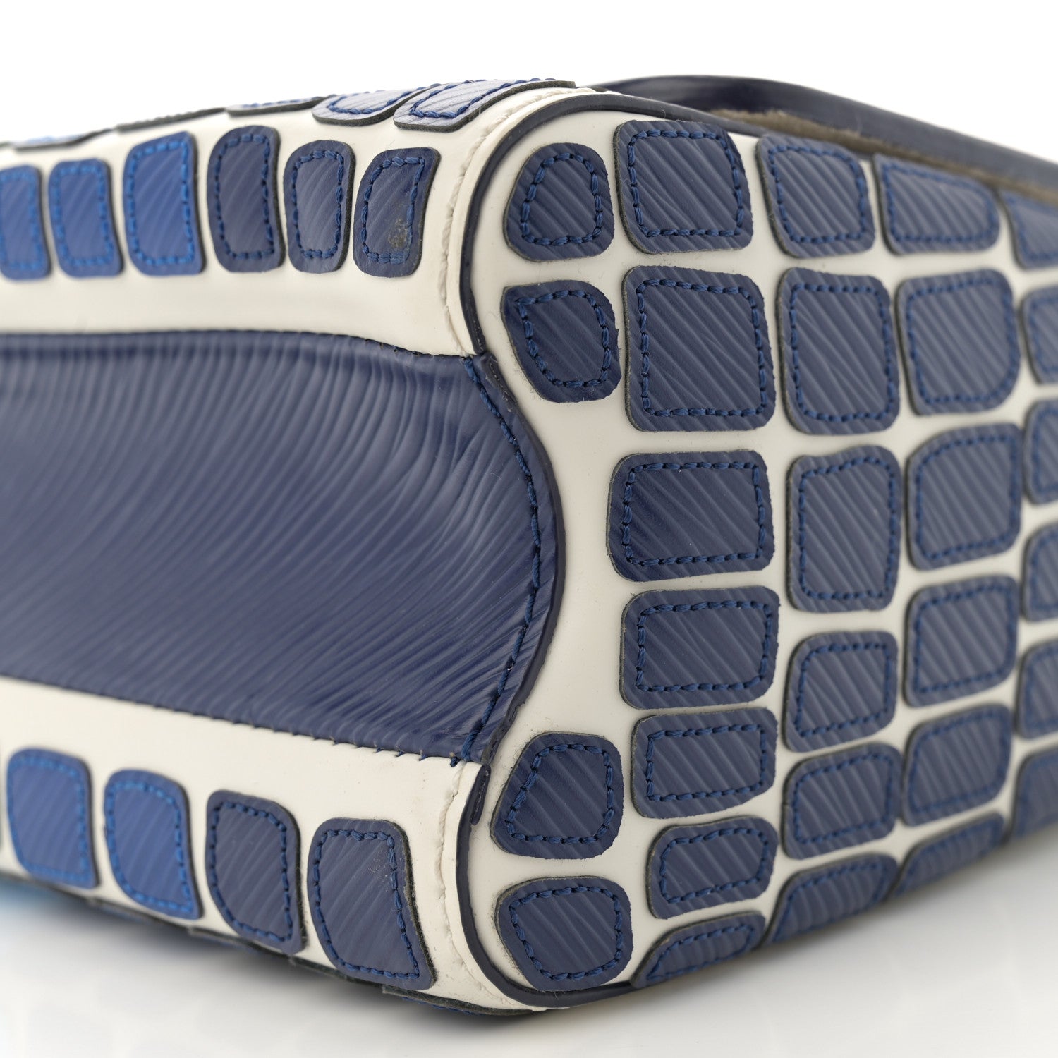 Louis Vuitton Epi Savane Twist Shoulder Bag MM Blue 9 of 10