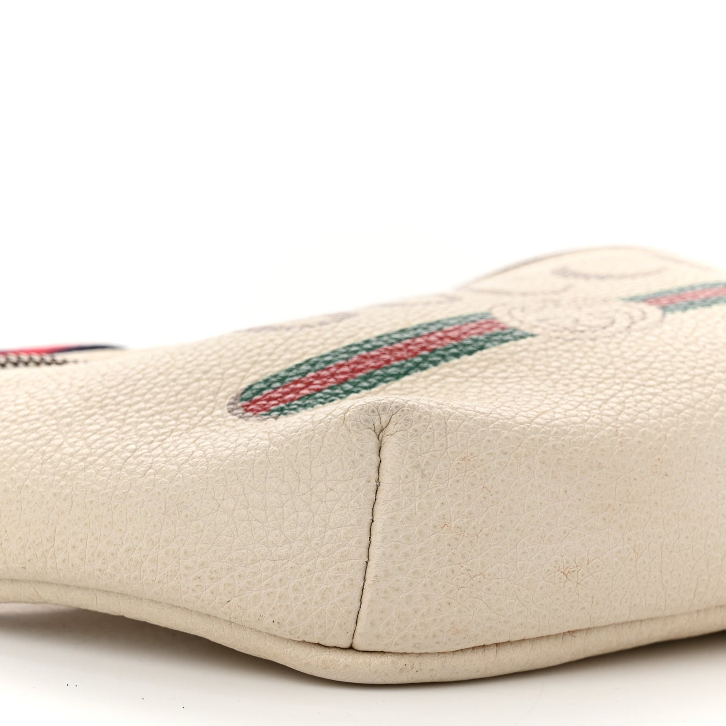 Grained Calfskin Small Logo Belt Bag White