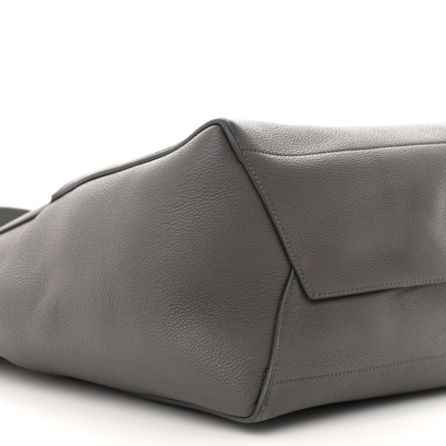 Soft Grained Calfskin Sangle Bucket Bag Kohl