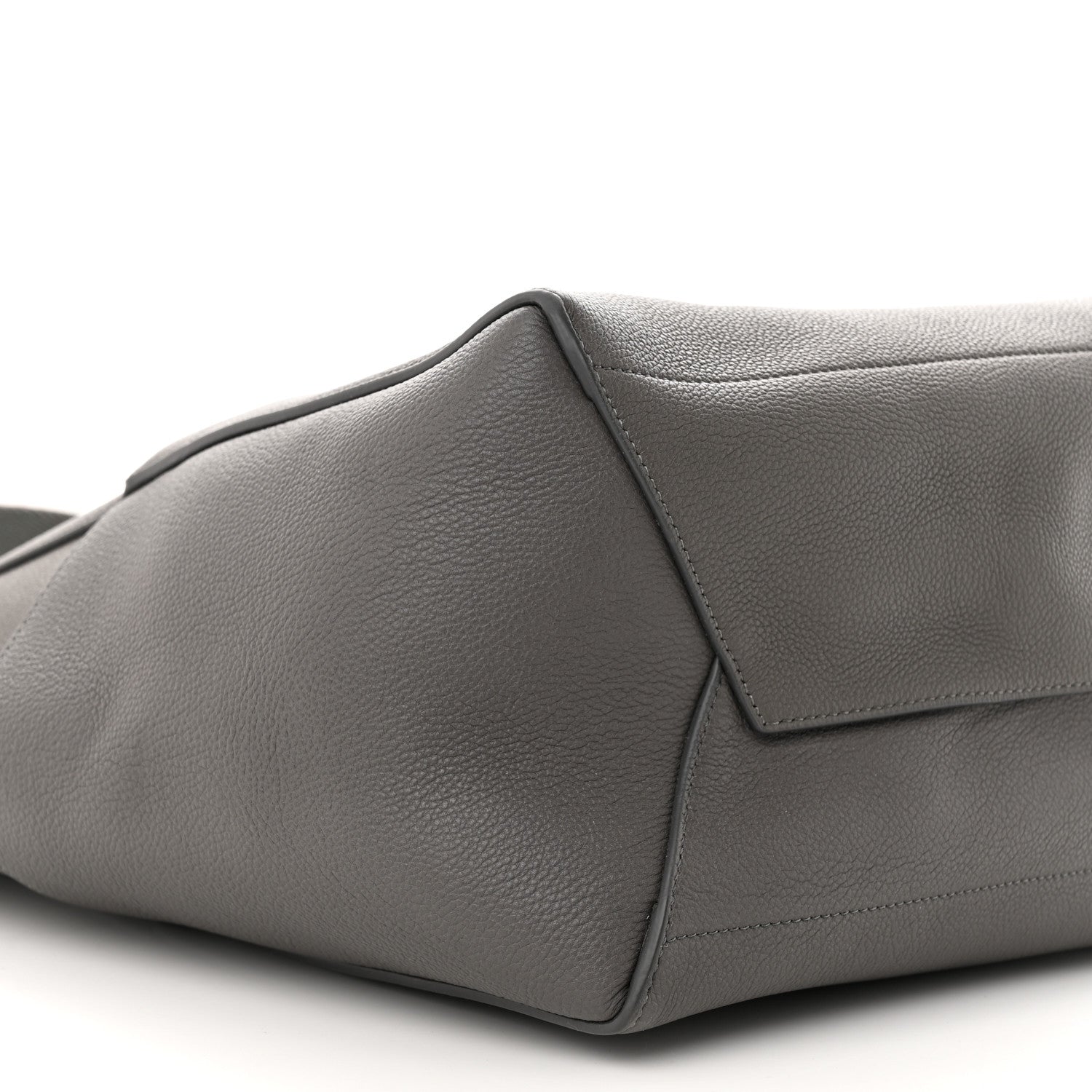 Celine Soft Grained Calfskin Sangle Bucket Bag Kohl 9 of 10