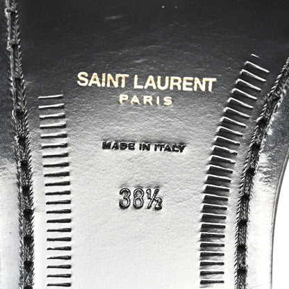 Saint Laurent Calfskin Penny Loafers 38.5 Pearl 6 of 10