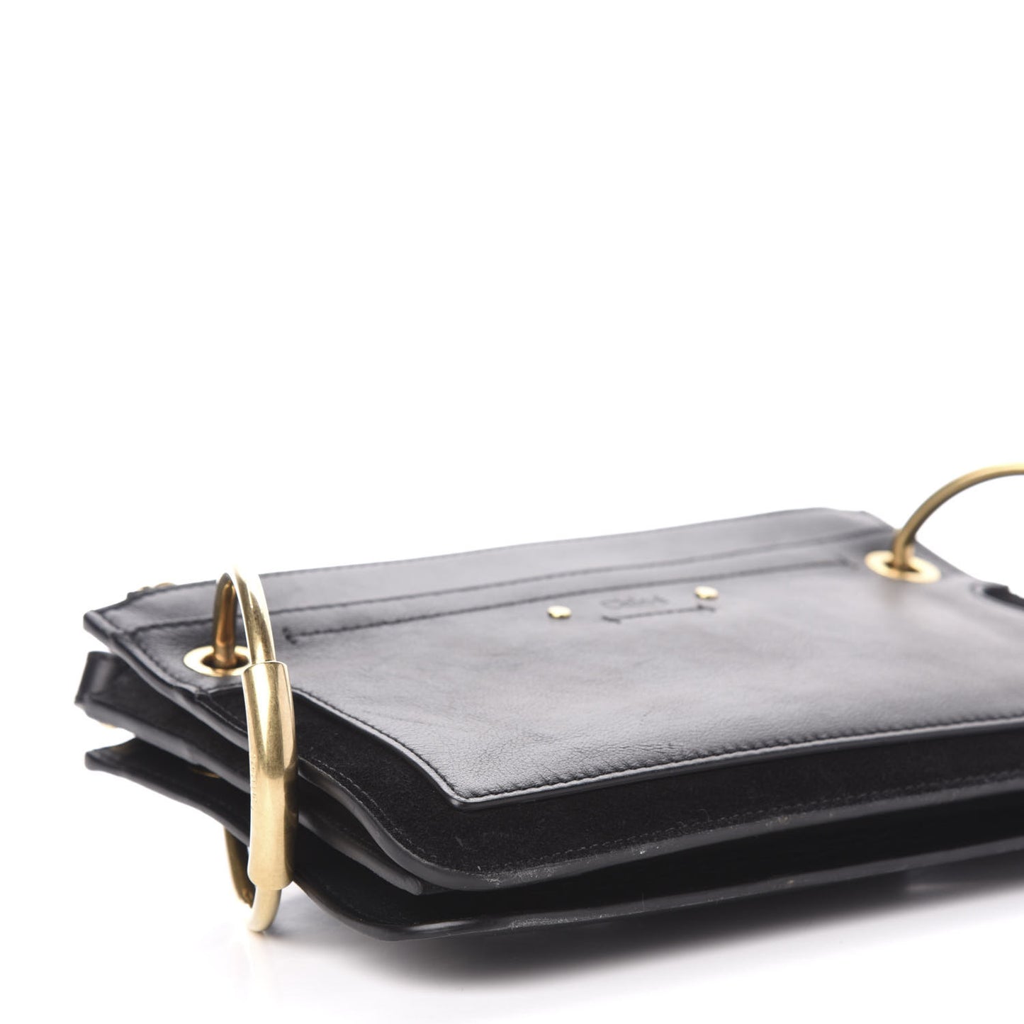 Calfskin Suede Mini Roy Bag Black