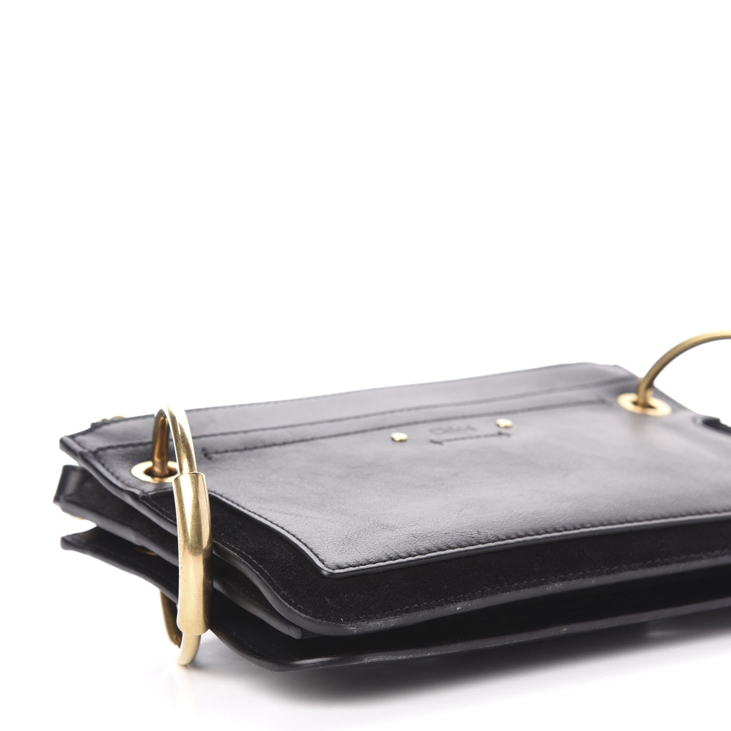 Chloe Calfskin Suede Mini Roy Bag Black 11 of 14