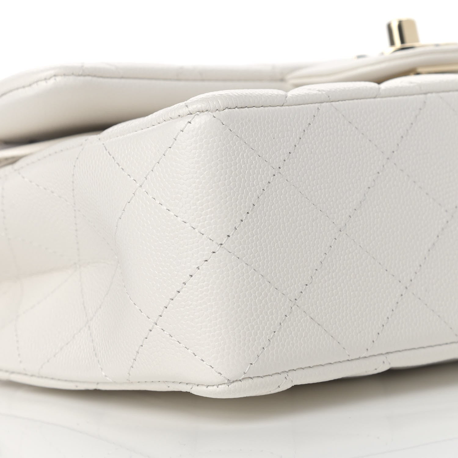 Chanel Caviar Quilted Small Double Flap White 8 of 10