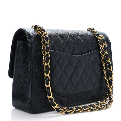 Chanel Caviar Quilted Medium Double Flap Navy 3 of 9