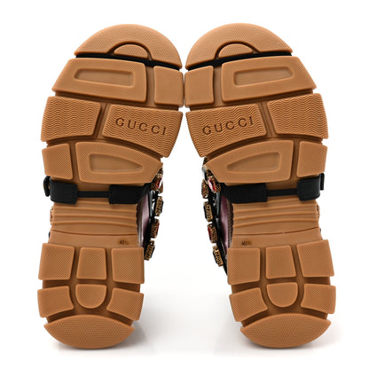 Gucci X SEGA Metallic Calfskin Mesh Removable Crystals Womens Flashtrek Sneakers 40.5 Rame Mystic White Lago 6 of 9