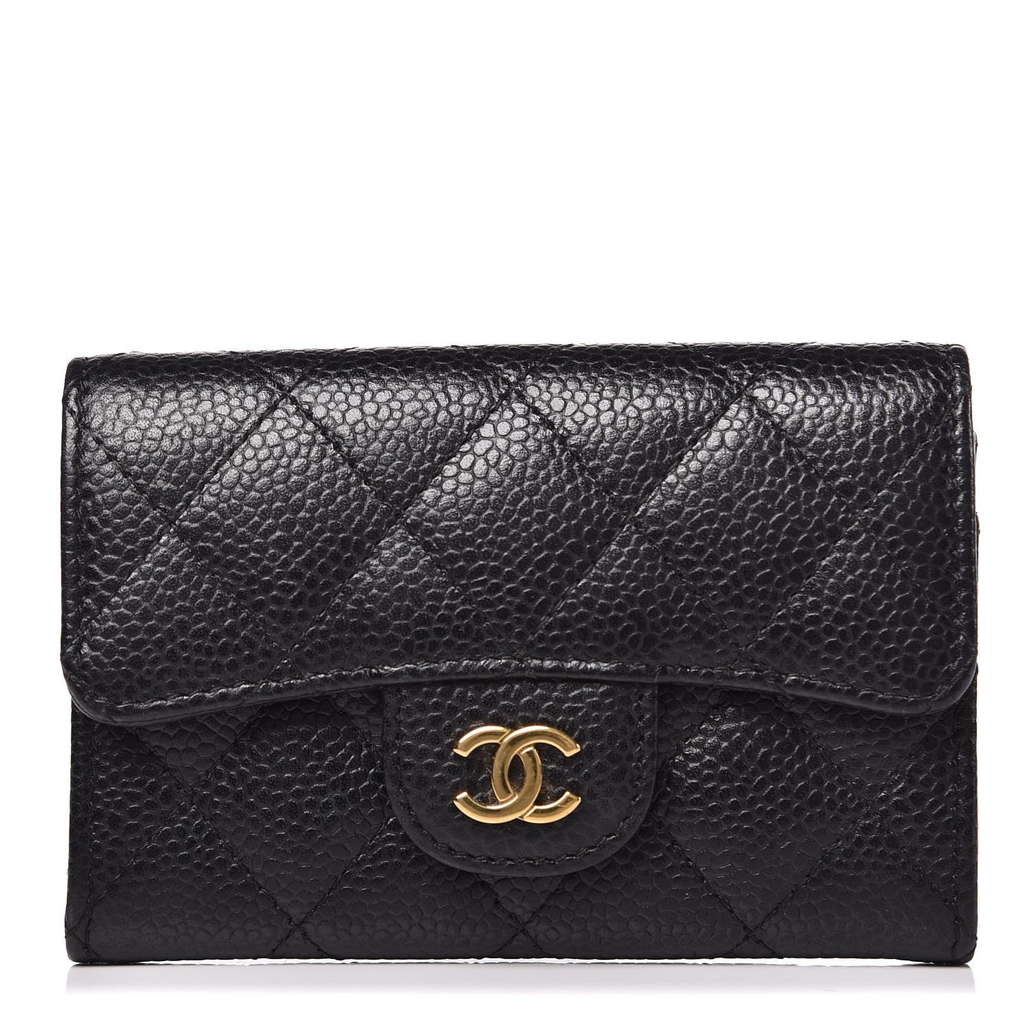 Chanel Caviar Quilted Flap Card Holder Black 1 of 9