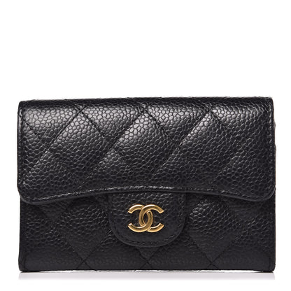 Chanel Caviar Quilted Flap Card Holder Black 1 of 9