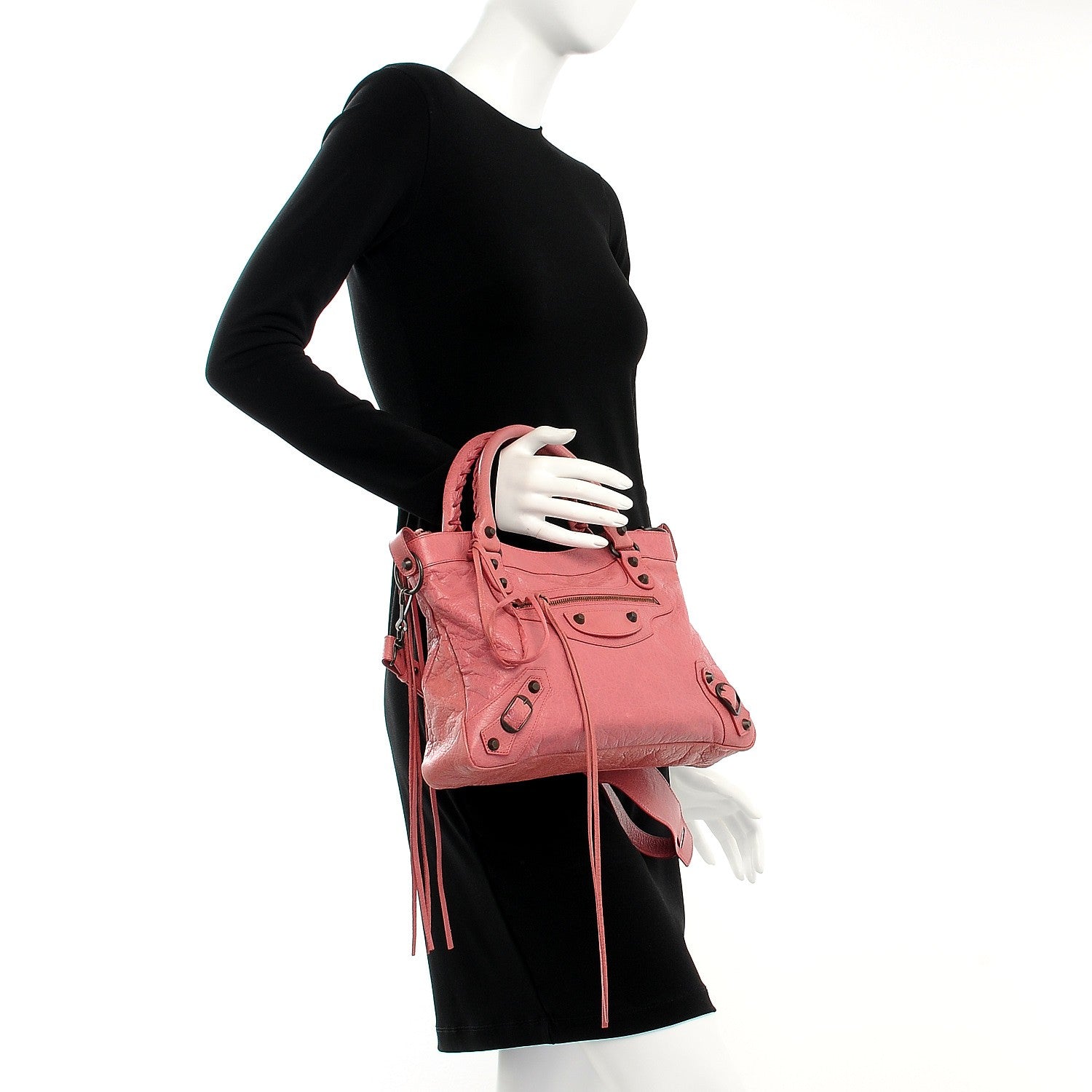 Balenciaga Agneau Classic Hardware Town Rose Bombon Raspberry 3 of 8